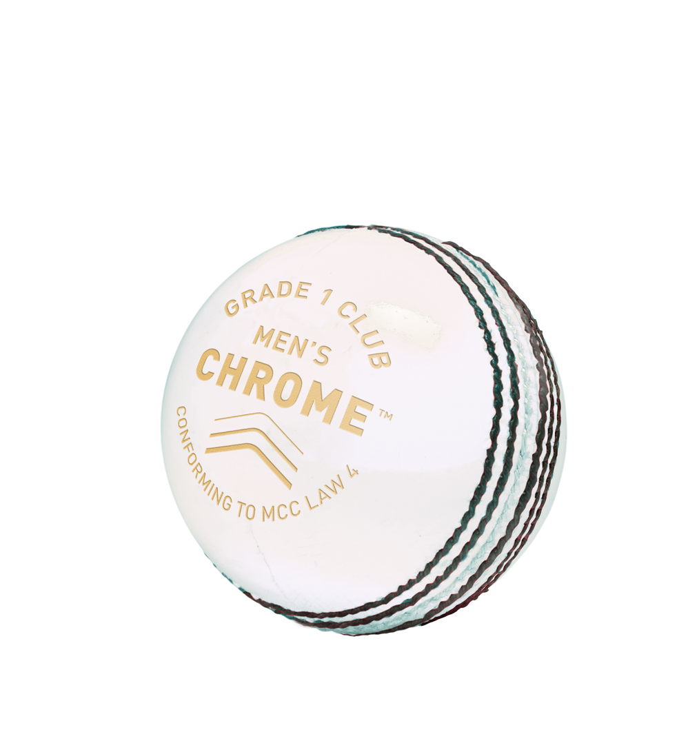 GM Chrome White Cricket Ball - Grade 1 Club