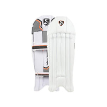 Load image into Gallery viewer, SG Campus Wicketkeeping Pads - Black &amp; Navy Blue
